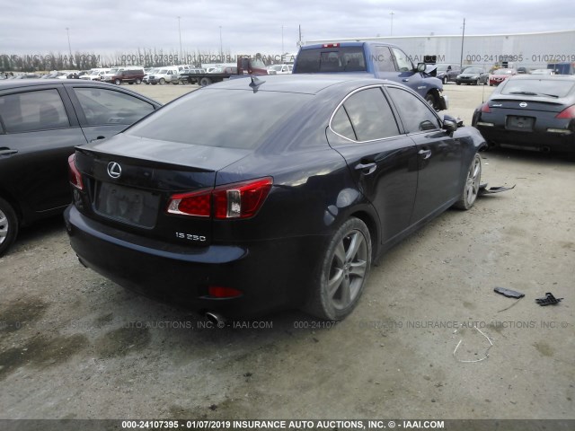 JTHBF5C21B5133324 - 2011 LEXUS IS 250 BLUE photo 4