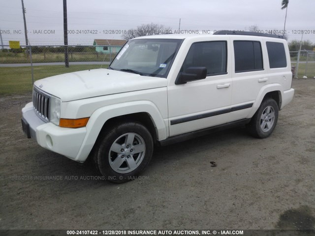 1J8HG48K08C188453 - 2008 JEEP COMMANDER SPORT WHITE photo 2