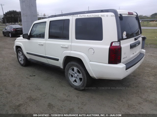 1J8HG48K08C188453 - 2008 JEEP COMMANDER SPORT WHITE photo 3