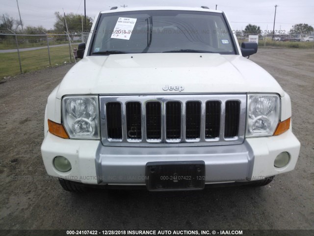 1J8HG48K08C188453 - 2008 JEEP COMMANDER SPORT WHITE photo 6