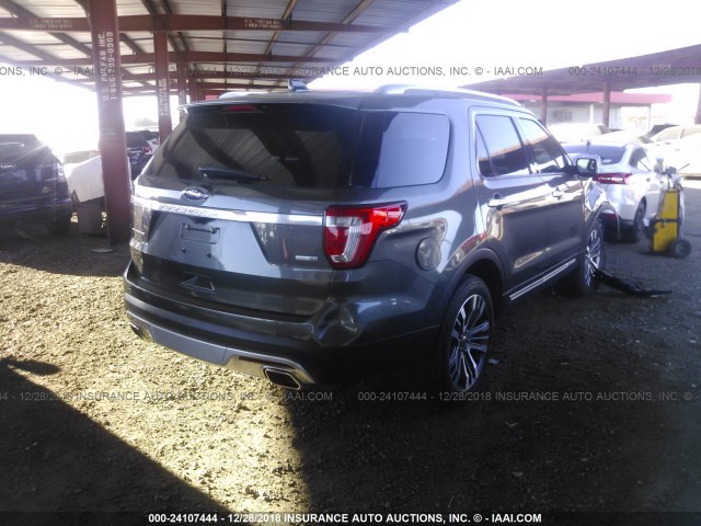 1FM5K8HT9GGA76469 - 2016 FORD EXPLORER PLATINUM GRAY photo 4