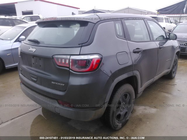 3C4NJCAB1JT272114 - 2018 JEEP COMPASS SPORT GRAY photo 4