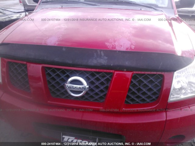 1N6AA07B37N225774 - 2007 NISSAN TITAN XE/SE/LE RED photo 6