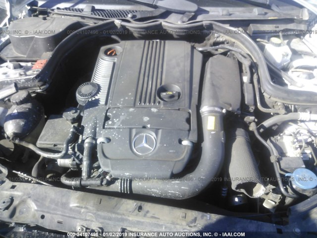 WDDGF4HB1CR217363 - 2012 MERCEDES-BENZ C 250 SILVER photo 10