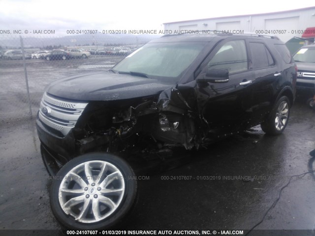 1FM5K8D83EGB08945 - 2014 FORD EXPLORER XLT BLACK photo 2