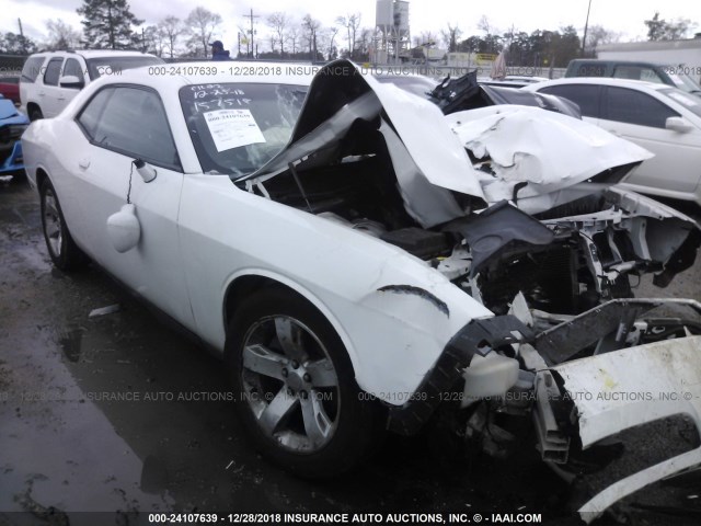 2C3CDYAGXCH157518 - 2012 DODGE CHALLENGER SXT WHITE photo 1