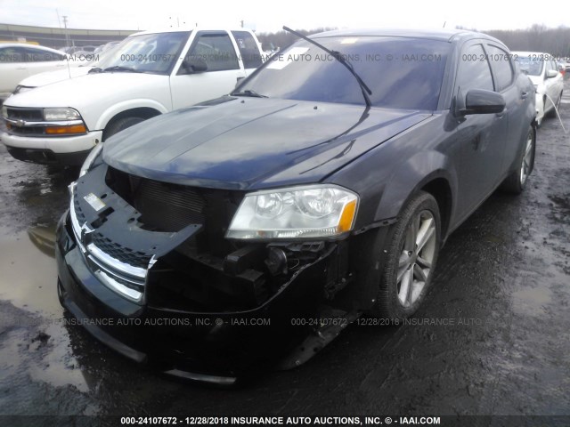 1B3BD1FG3BN593481 - 2011 DODGE AVENGER MAINSTREET BLACK photo 2