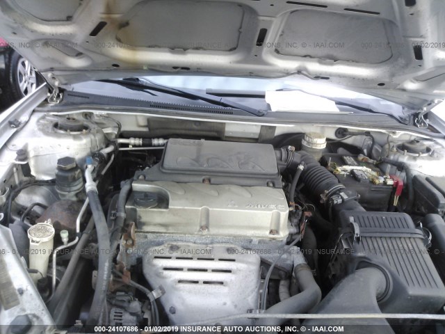 4A3AK24F67E048475 - 2007 MITSUBISHI ECLIPSE GS SILVER photo 10