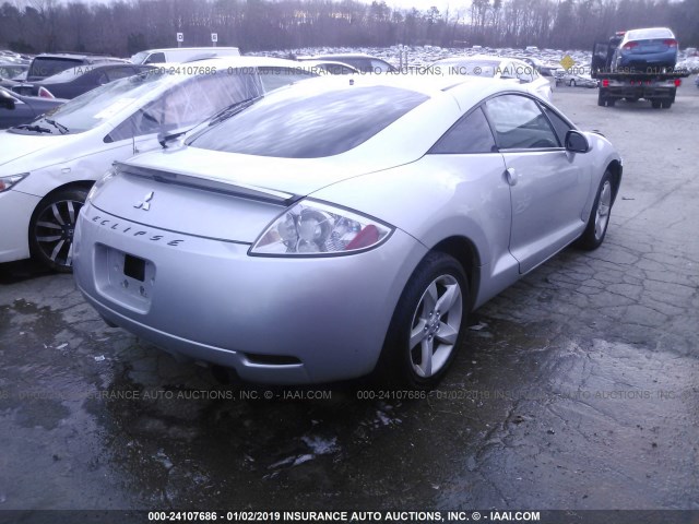 4A3AK24F67E048475 - 2007 MITSUBISHI ECLIPSE GS SILVER photo 4