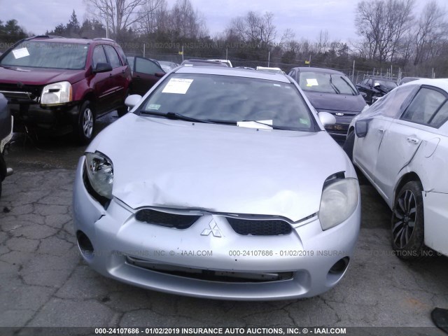 4A3AK24F67E048475 - 2007 MITSUBISHI ECLIPSE GS SILVER photo 6