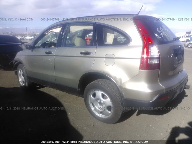 JHLRE48388C023375 - 2008 HONDA CR-V LX GOLD photo 3