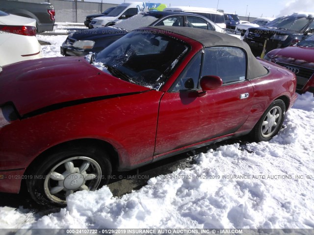 JM1NA3519M1234384 - 1991 MAZDA MX-5 MIATA RED photo 2