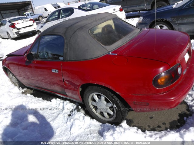 JM1NA3519M1234384 - 1991 MAZDA MX-5 MIATA RED photo 3