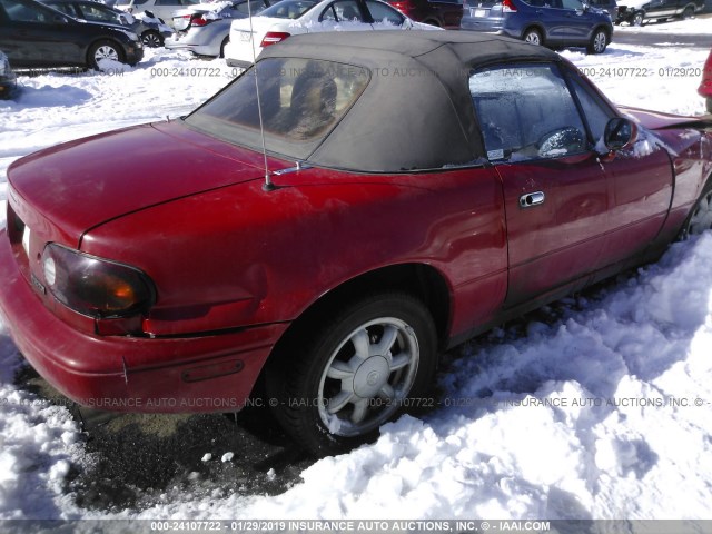 JM1NA3519M1234384 - 1991 MAZDA MX-5 MIATA RED photo 4