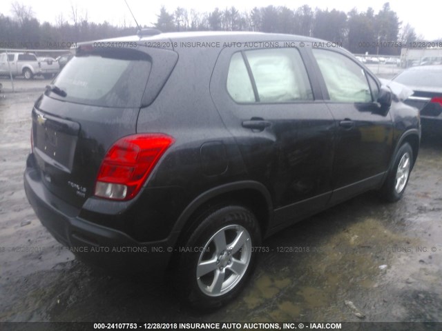 3GNCJPSB8FL225173 - 2015 CHEVROLET TRAX 1LS BLACK photo 4