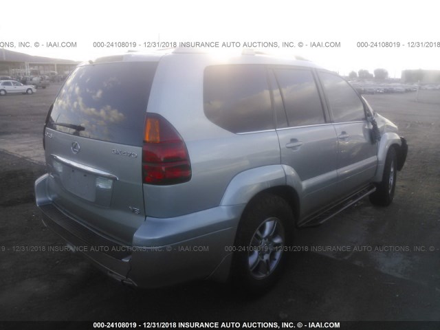 JTJBT20X040033172 - 2004 LEXUS GX 470 GRAY photo 4