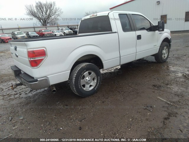 1FTFX1ETXDFC00384 - 2013 FORD F150 SUPER CAB WHITE photo 4