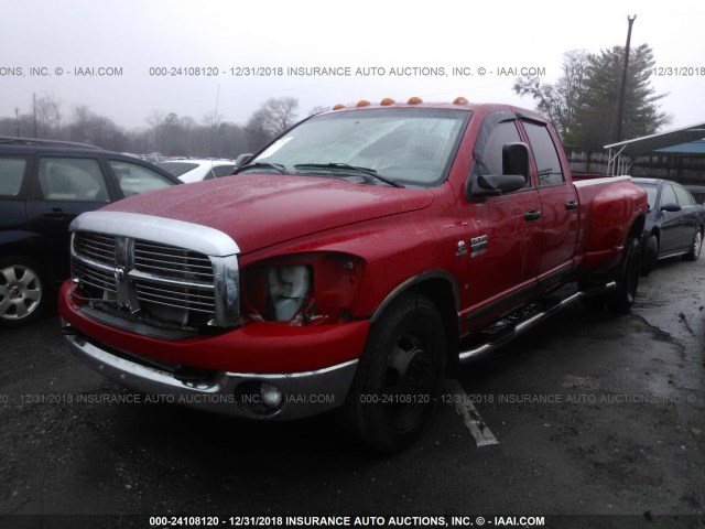 3D7ML48A27G822887 - 2007 DODGE RAM 3500 ST/SLT RED photo 2