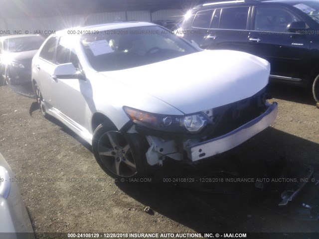 JH4CU2F80EC000840 - 2014 ACURA TSX SE WHITE photo 1