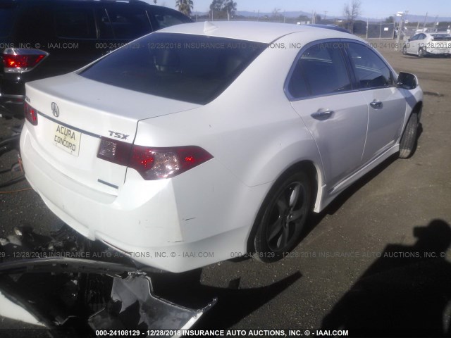 JH4CU2F80EC000840 - 2014 ACURA TSX SE WHITE photo 4