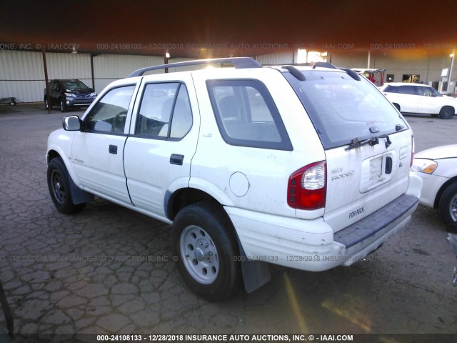 4S2CK58W9Y4328880 - 2000 ISUZU RODEO S/LS/LSE WHITE photo 3