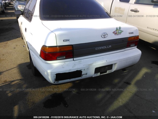 1NXAE09B0SZ235502 - 1995 TOYOTA COROLLA LE/DX WHITE photo 6