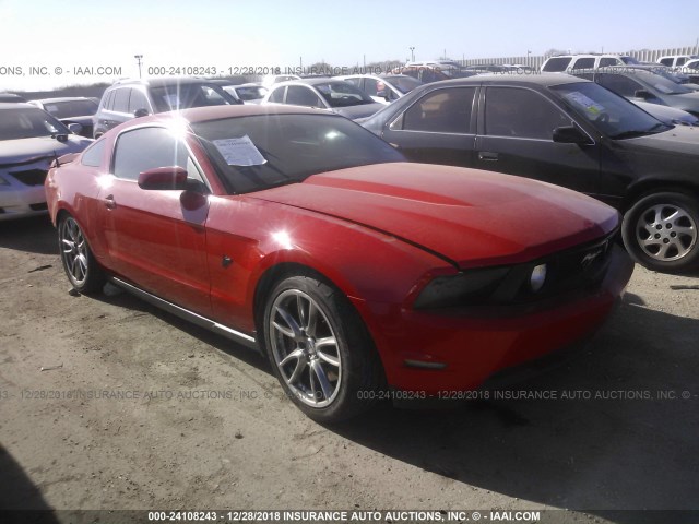 1ZVBP8CF1B5103921 - 2011 FORD MUSTANG GT RED photo 1