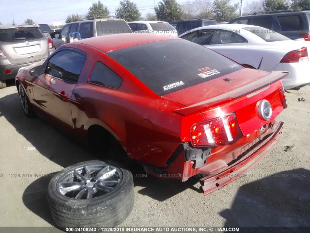 1ZVBP8CF1B5103921 - 2011 FORD MUSTANG GT RED photo 3