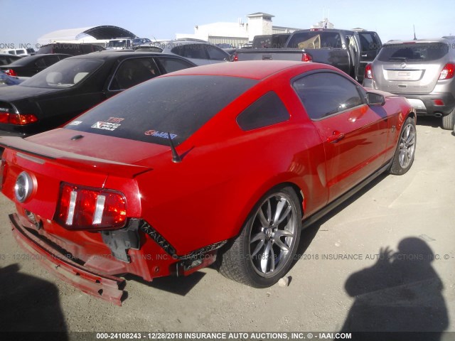 1ZVBP8CF1B5103921 - 2011 FORD MUSTANG GT RED photo 4