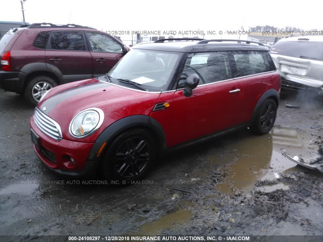 WMWZF3C51BT267614 - 2011 MINI COOPER CLUBMAN RED photo 2