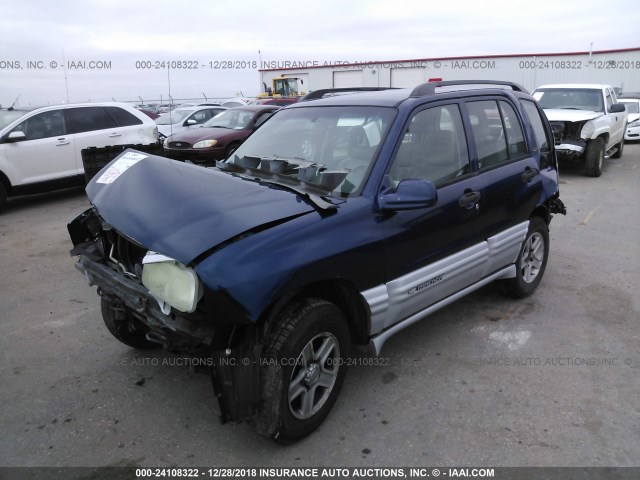 2CNBJ634826944769 - 2002 CHEVROLET TRACKER LT BLUE photo 2