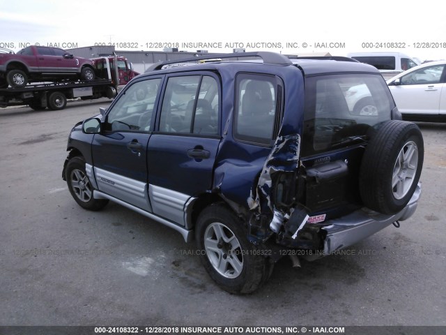 2CNBJ634826944769 - 2002 CHEVROLET TRACKER LT BLUE photo 3