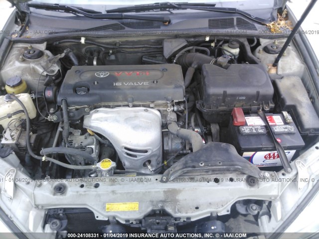 4T1BE32K42U613403 - 2002 TOYOTA CAMRY LE/XLE/SE SILVER photo 10