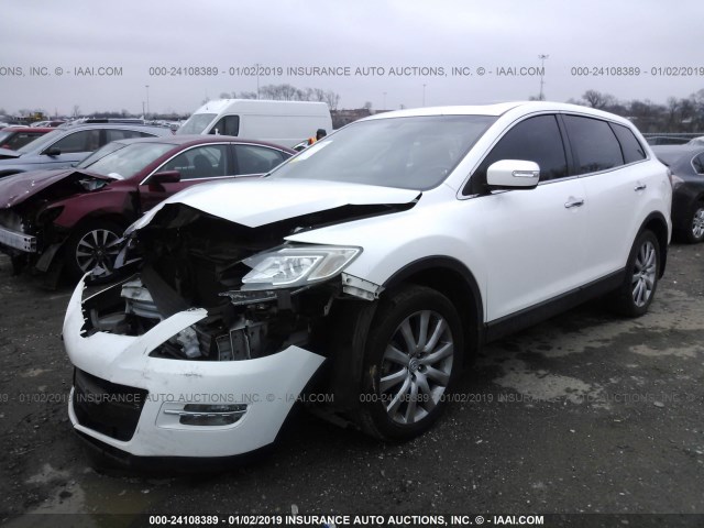 JM3TB28A180159113 - 2008 MAZDA CX-9 WHITE photo 2