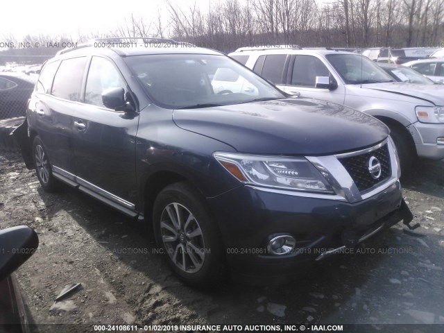 5N1AR2MM1DC667808 - 2013 NISSAN PATHFINDER S/SV/SL/PLATINUM BLUE photo 1