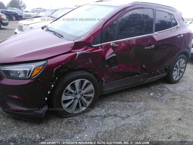 KL4CJASB0JB687107 - 2018 BUICK ENCORE PREFERRED RED photo 6