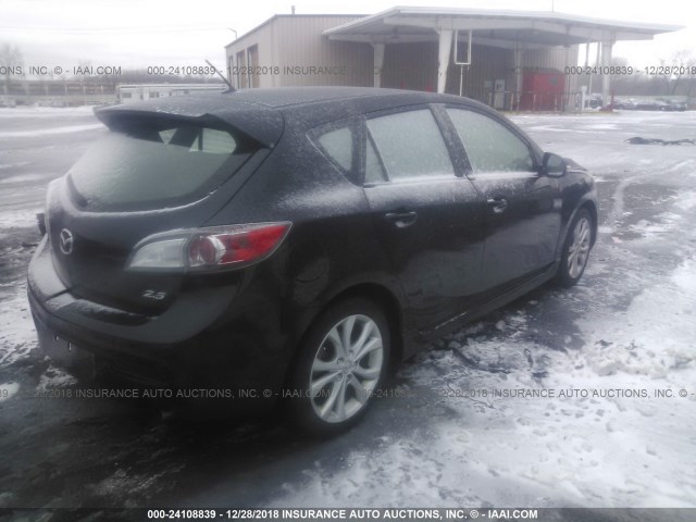 JM1BL1H58A1132893 - 2010 MAZDA 3 S BLACK photo 4