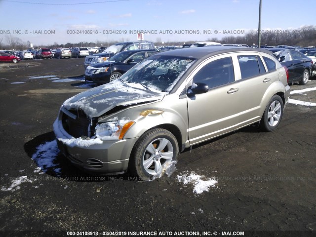 1B3CB4HA6AD535373 - 2010 DODGE CALIBER SXT GOLD photo 2