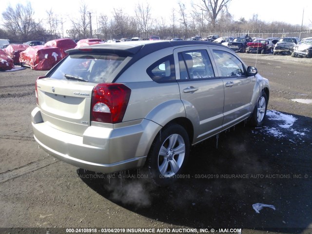 1B3CB4HA6AD535373 - 2010 DODGE CALIBER SXT GOLD photo 4