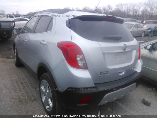 KL4CJASB0GB628101 - 2016 BUICK ENCORE SILVER photo 3