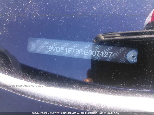 19VDE1F79DE007127 - 2013 ACURA ILX 20 TECH BLUE photo 9