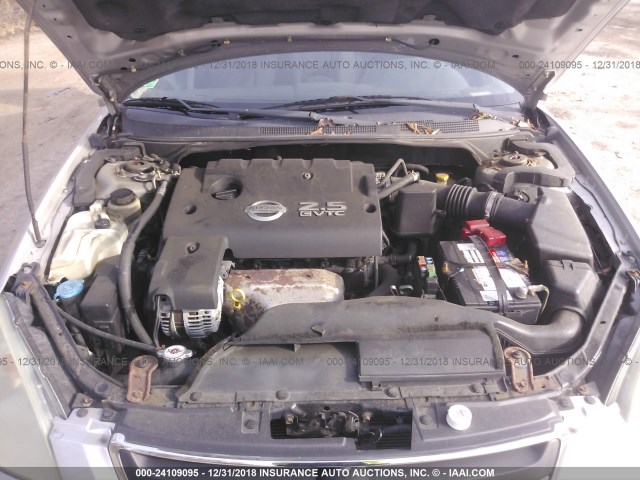 1N4AL11E14C128219 - 2004 NISSAN ALTIMA S/SL SILVER photo 10