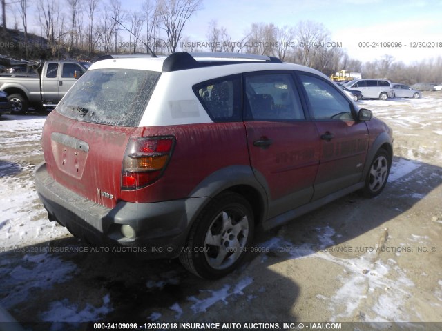 5Y2SL65868Z412285 - 2008 PONTIAC VIBE RED photo 4