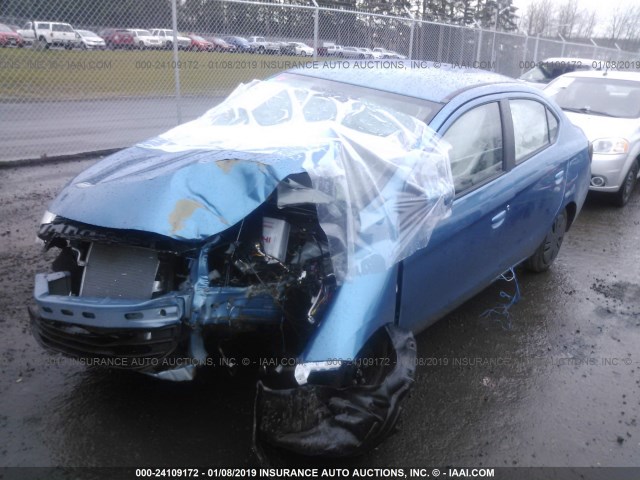 ML32F3FJ1JHF05434 - 2018 MITSUBISHI MIRAGE G4 ES Көк фото 2