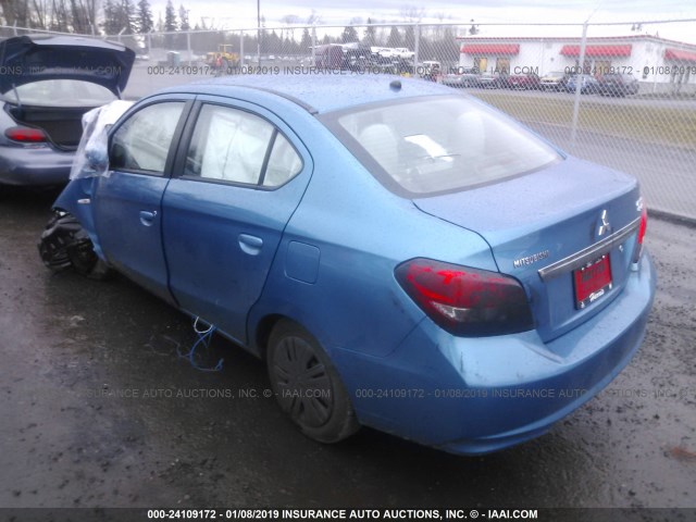 ML32F3FJ1JHF05434 - 2018 MITSUBISHI MIRAGE G4 ES Көк фото 3