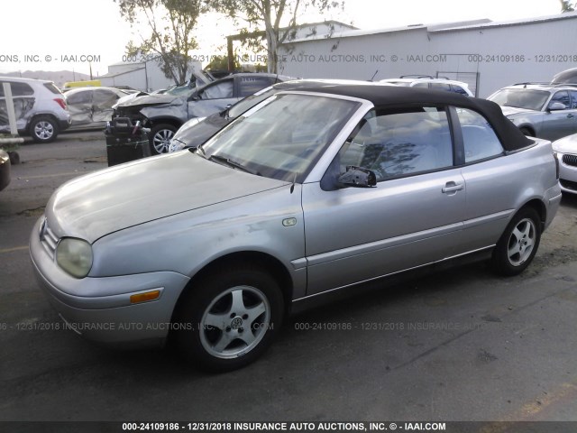 3VWDC21VXYM806061 - 2000 VOLKSWAGEN CABRIO GLS SILVER photo 2