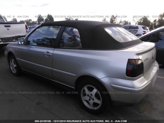 3VWDC21VXYM806061 - 2000 VOLKSWAGEN CABRIO GLS SILVER photo 3