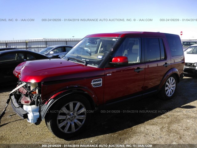 SALAK2D44CA649878 - 2012 LAND ROVER LR4 HSE LUXURY RED photo 2