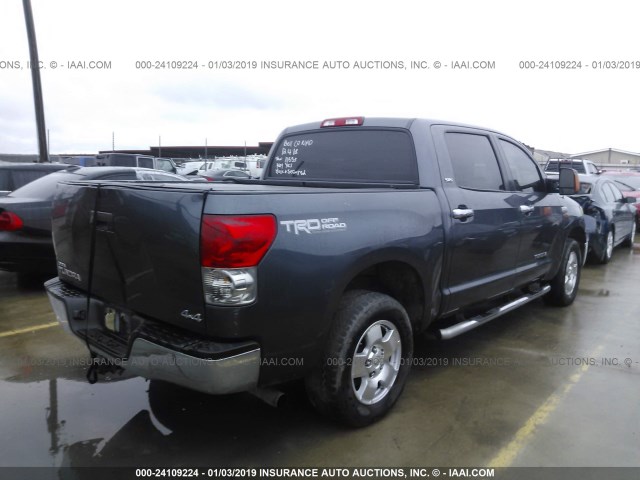 5TBDV54187S482154 - 2007 TOYOTA TUNDRA CREWMAX SR5 GRAY photo 4