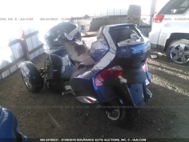 2BXJBKC18AV002110 - 2010 CAN-AM SPYDER ROADSTER RT BLUE photo 3